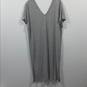 Loose striped midi dress